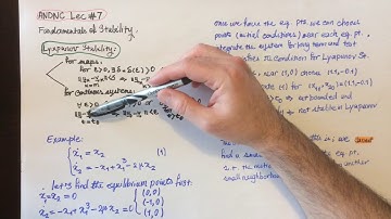 Applied Nonlinear Dynamics and Nonlinear Control (ANDNC) Lecture #7 Lyapunov Stability