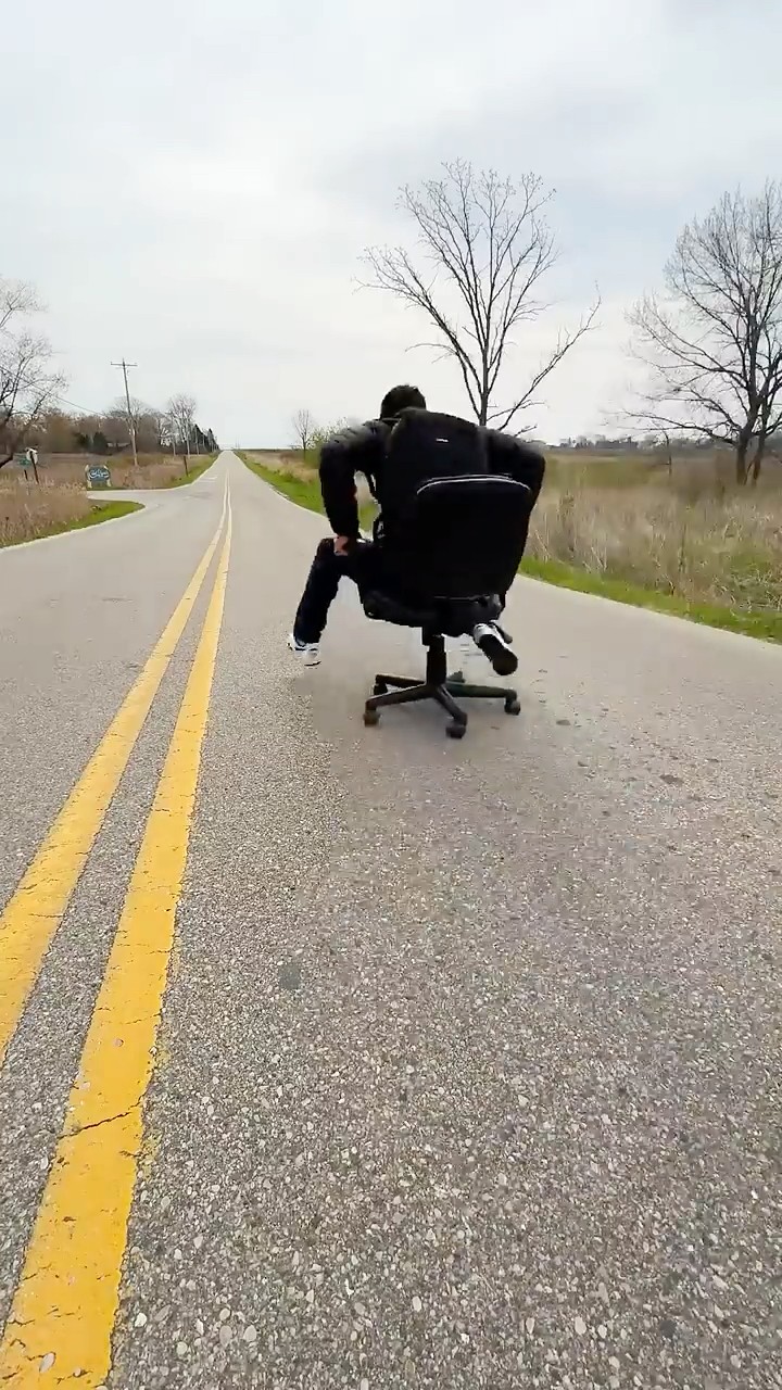 If people rode their office chairs to work.