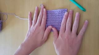 Beginner Crochet Square Tutorial (Single Crochet): Crocheting Along