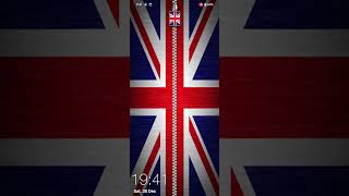 UK Flag Zipper Lock Screen - Androbeings screenshot 1