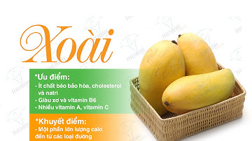 Giá trị dinh dưỡng xoài chín tươi, nguồn cung cấp đường, xơ, vitamin C