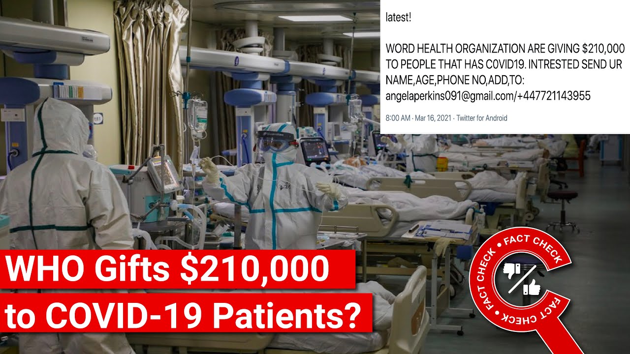 FACT CHECK: Is WHO Giving $210,000 to COVID-19 Patients? || Factly