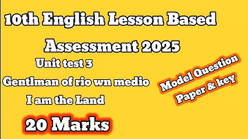 10th English unit test 3 question paper with answers 2025. 10th English Unit test 3 @learneasilyhub 