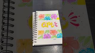 Floral font page design ideas #art #drawing #painting #diy #shorts #frontpage #design