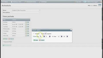 ASSA CLIQ Web Manager - Create Schedule Template