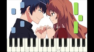 piano tutorial "KOTORI NO ETUDE" from TORADORA とらドラ! anime, 2008, with free sheet music (pdf)