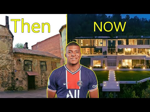 Footballers Houses - Then and Now | Mbappe, Ronaldo, Neymar, Messi