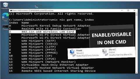 Enable or Disable Wi-Fi using the command prompt (cmd) in Windows 10, 8, or 7 |