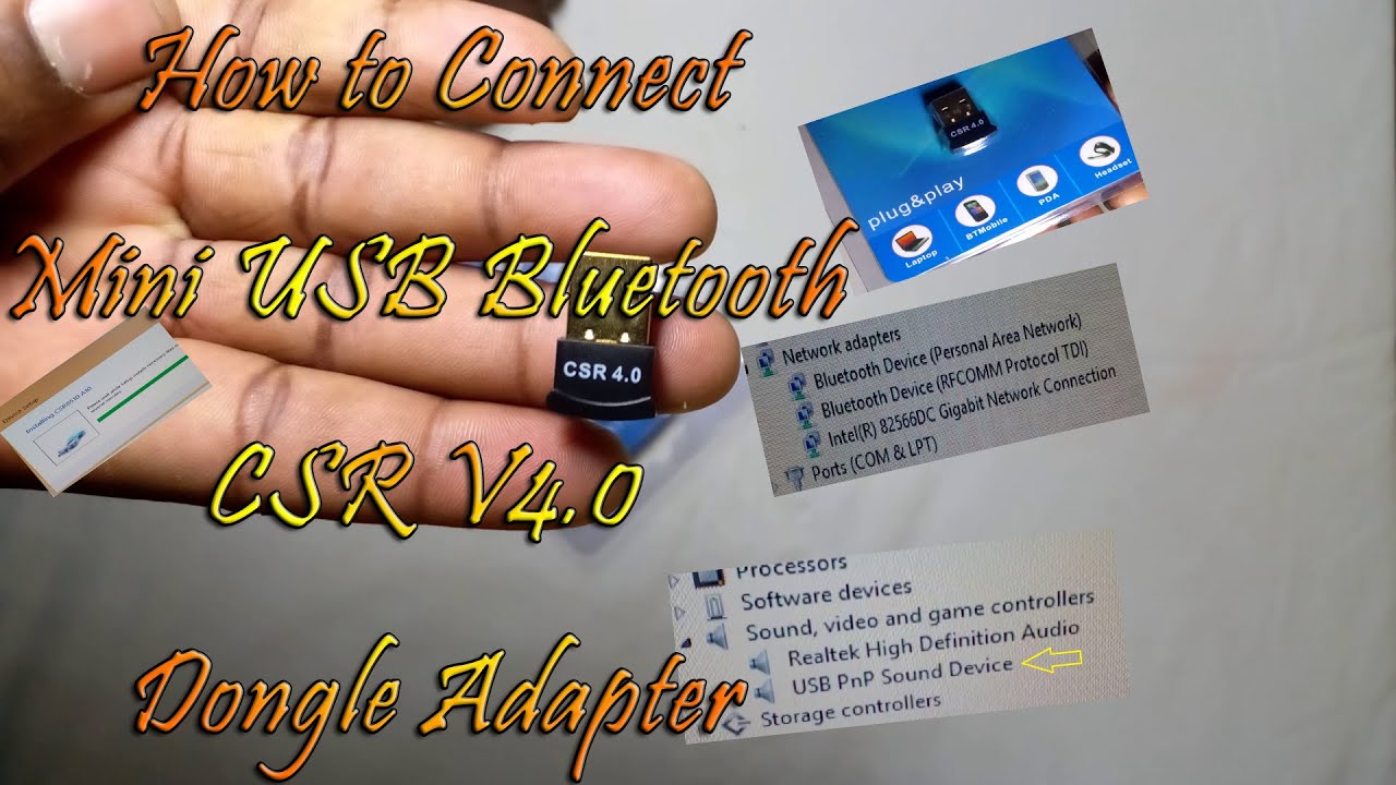 Mini USB Bluetooth CSR V4.0 Dongle Adapter How to Install