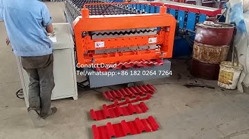 Double deck roof and wall panel cold roll forming machine -- Bottom layer