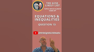 Equations / Inequalities Q15  #igcsemaths #maths #igcse #edexcel