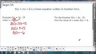 3A Evaluating functions