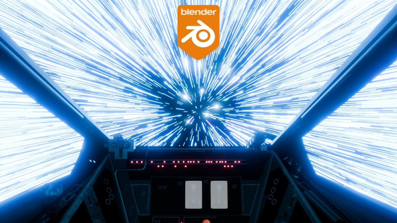 Make This Star Wars: X-wing Hyperspace Jump in Blender! (Part 1)