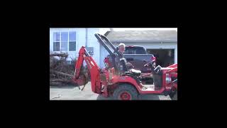 Kubota Bx Tractor Tree Removal Towing Piling Dead Trees