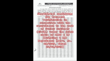 APSC Junior Engineer document verification shortlisted candidates is out
