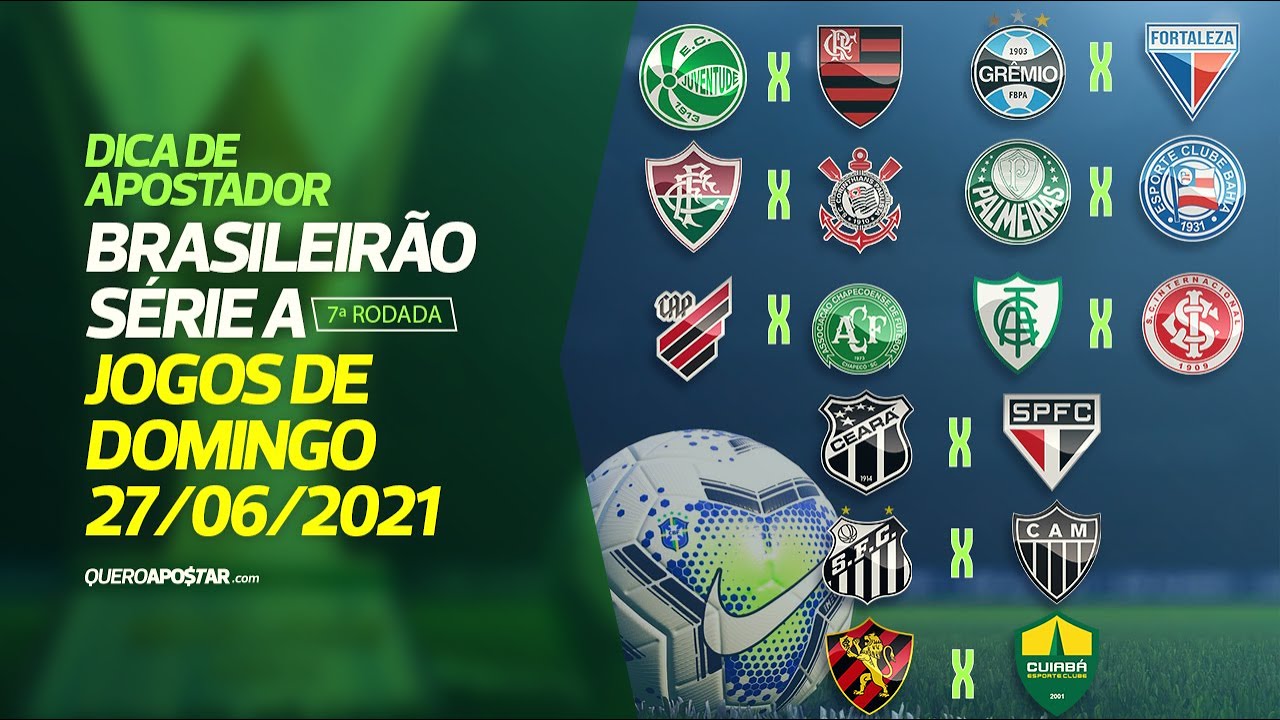 Palpites de futebol para hoje 27/06/2021 - Brasileirão Série A 7ª