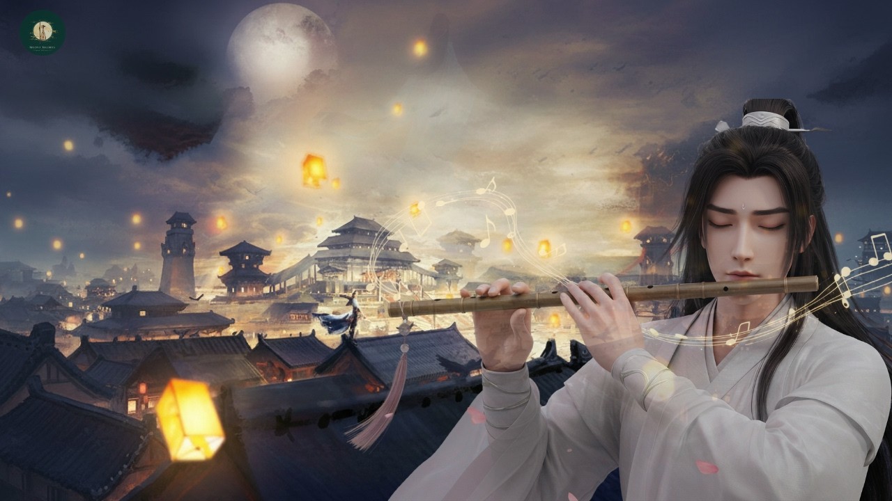 Chinese Zen Music: Bamboo flute, Erhu & Guzheng | Stress relief @MoonlitMelodies-68s