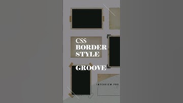 CSS border-style groove - add a 3D border #css #borderstyle #webdesign #interviewpro
