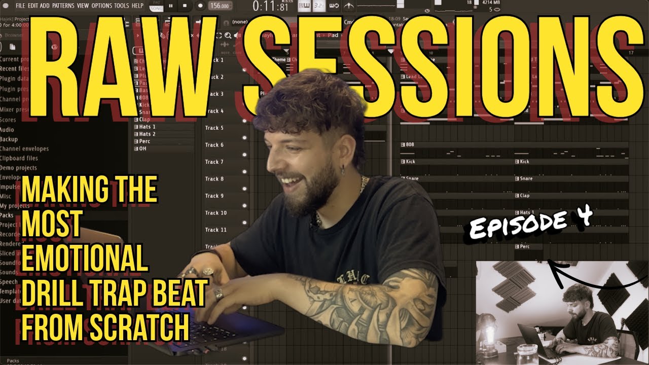 made a emotional drill trap beat from scratch  | RAW Sessions EP4 – YN$