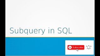 Subquery || SQL || DBMS || Malayalam Tutorial