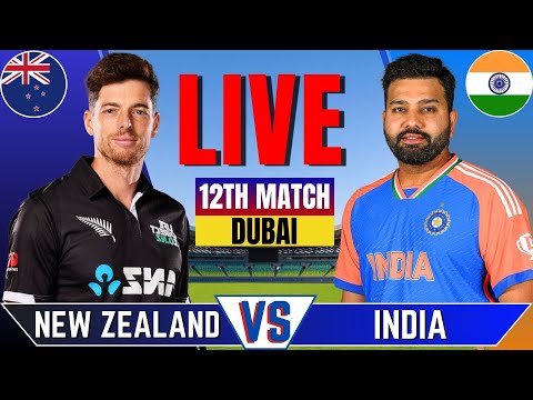 India vs New Zealand, Match 12 | Live Cricket Match | IND vs NZ | Champions Trophy, NZ Batting