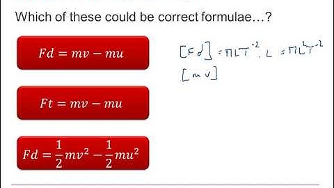 AQA Mechanics: Dimensional analysis 1-2