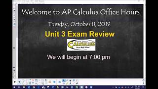 AP Calculus AB - Unit 3 Review