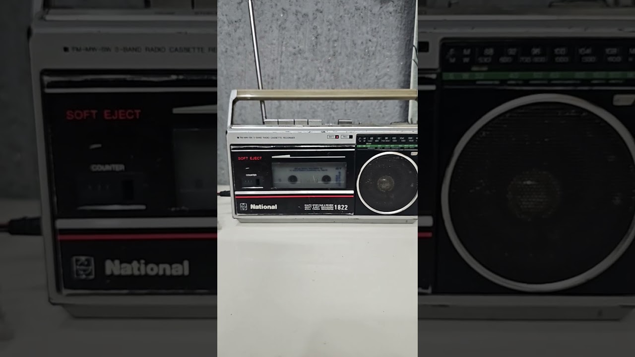 vintage National RX-1822 radio cassette recorder, a portable