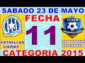 PRIMER TIEMPO CATEGORIA 2015 ESTRELLAS UNIDAS VS SAN MARTIN DE CARAZA