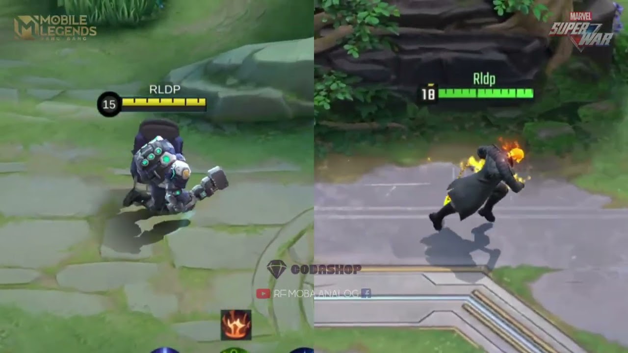 JHONSON MLBB VS GHOST RIDER MARVEL SUPER WAR HERO SKILL EFFECT COMPARISON