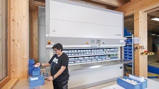 Efficiënt Kleingoedmagazijn Voor De Kabelassemblage In De Vorm Van De Hänel Rotomat Bij Rhyboot