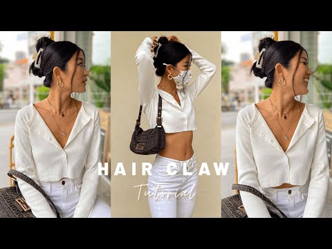 COMO: 90 garra grampo penteados | Cabelo estilo com garra grampo | Fácil Tutorial | Cheryl Rocha