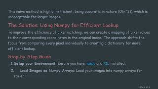 Speed Up Pixel Matching Using Numpy in Python