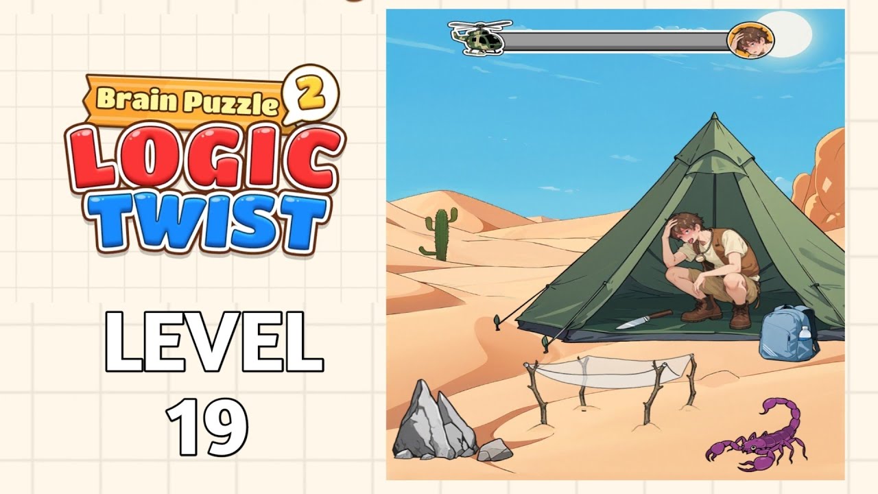 Brain Puzzle 2 Logic Twist Level 19 |Desert Thirst| Walkthrough