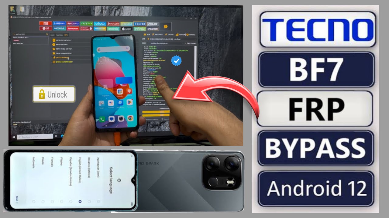 Tecno BF7 Frp Bypass Unlock Tool | Tecno Spark Go 2023 Google Account ...
