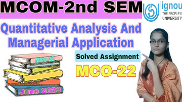 MCO-22 Solved Assignment 2023 In Hindi| MCO-22 Solved Assignment 2023 | MCO-22 Solved Assignment