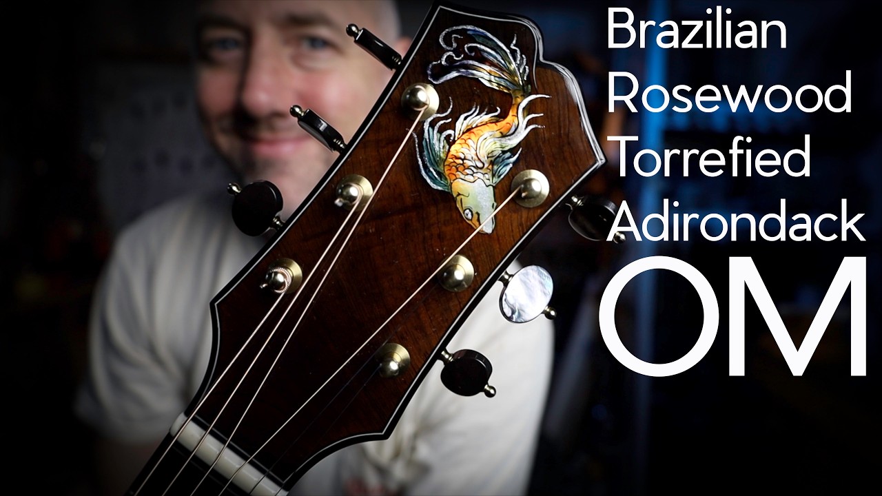 Brazilian Rosewood, Torrefied Adirondack & Koi Inlay OM 