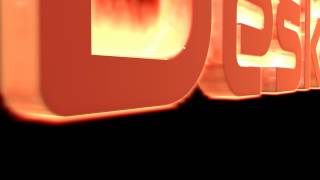 Blender 3D Fire Text Animation Rendered for 8K Resolution