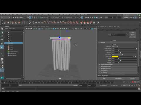 Maya Curtain - Modeling 2 of 2