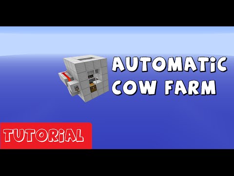 Minecraft: Automatic Cow Farm Redstone Tutorial