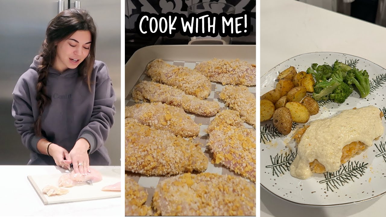 Lets Make : Parm Crusted Chicken with Alfredo Sauce