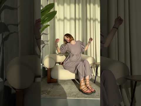 Блузка для вагітних із льону Signora3, 44 сірий, відео 1