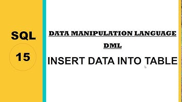 15  dml insert data into table اضافة بيانات الى جدول في اوراكل