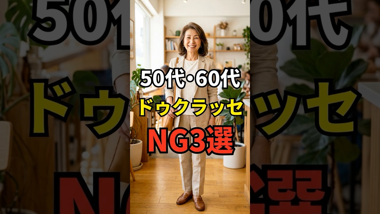 【50・60代】ドゥクラッセでやってはいけないファッションNG3選 #シニアファッション #おしゃれ #女性 #シニア #shorts