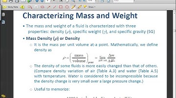 Video Lecture Fluid Mechanics 02/16