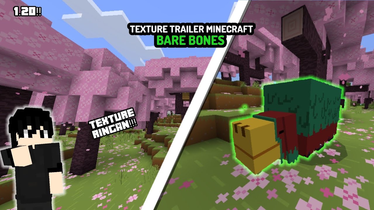 Texture Pack Bare Bones Update Baru 1.20 | Texture Pack Minecraft - YouTube