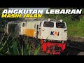 Saksikan banyak kereta tambahan yang masih sibuk mengangkut penumpang pasca lebaran