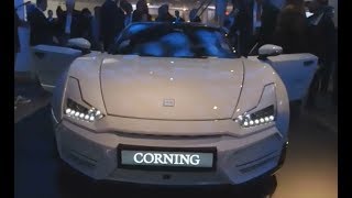 Corning's Connected Concept Car has a dashboard that's made entirely of glass