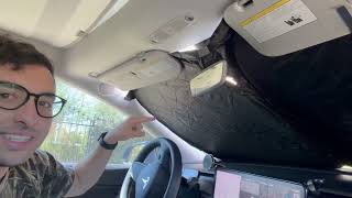 Top Windshield Sun Shade for Tesla Model Y | Ultimate Heat & UV Protection Review