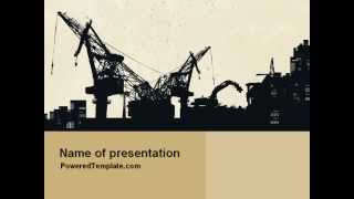 Industrial Silhouette PowerPoint Template by PoweredTemplate.com